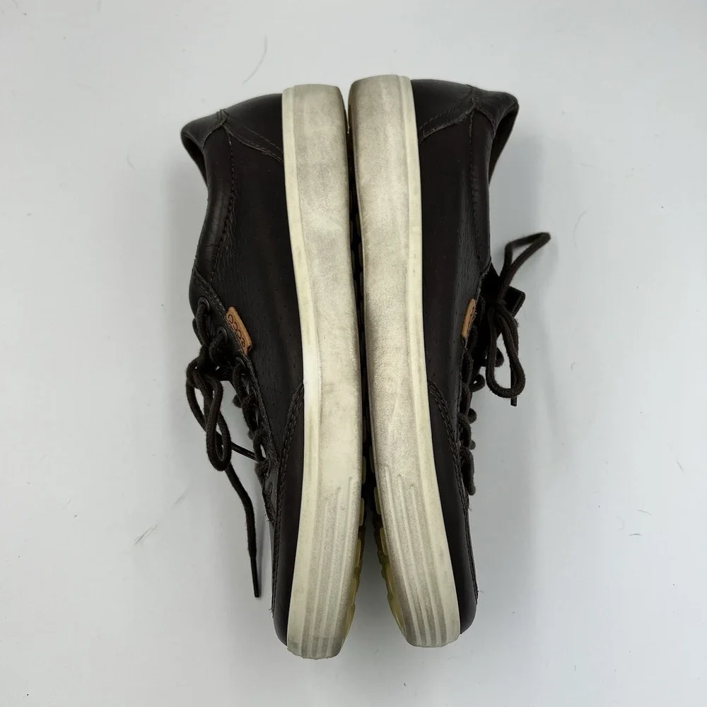 ECCO Soft 7 Sneakers Shoes Dark Brown Everyday Leather Mens‎ Size EU 42 US 8 8.5